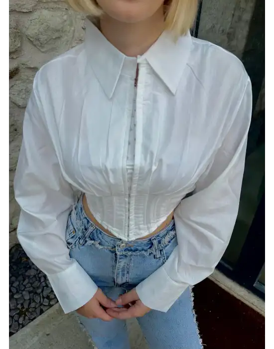 Dora Agraflı Korse Gömlek