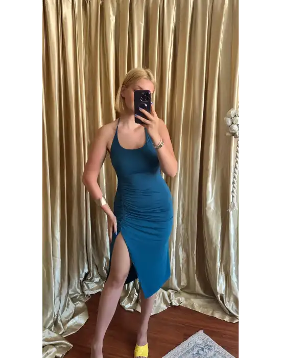 Doria Yırtmaç Detay Elbise