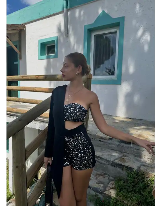 Emma Tasarım Payet Ceket Elbise