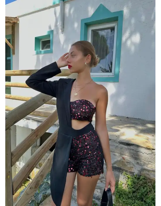 Emma Tasarım Payet Ceket Elbise