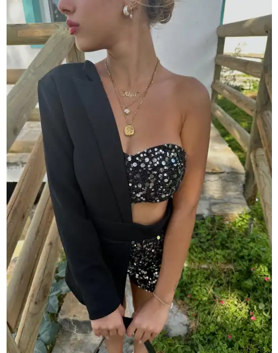 Emma Tasarım Payet Ceket Elbise