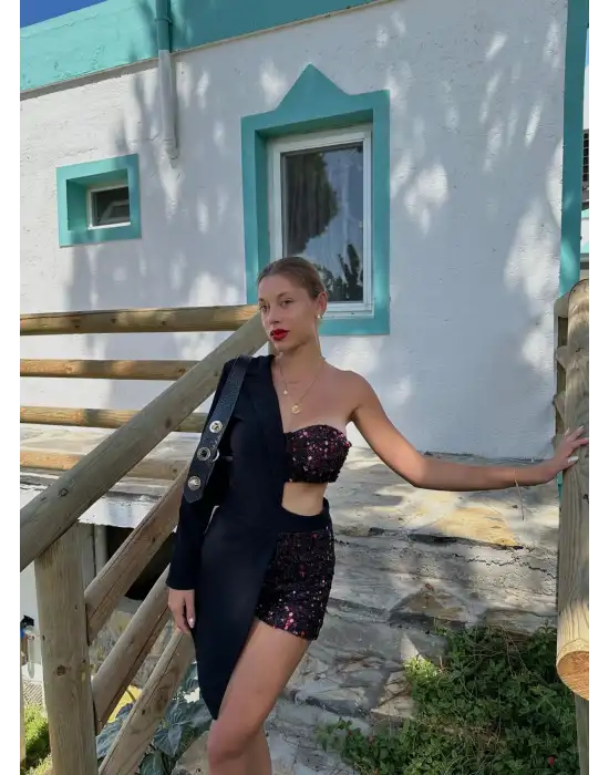 Emma Tasarım Payet Ceket Elbise