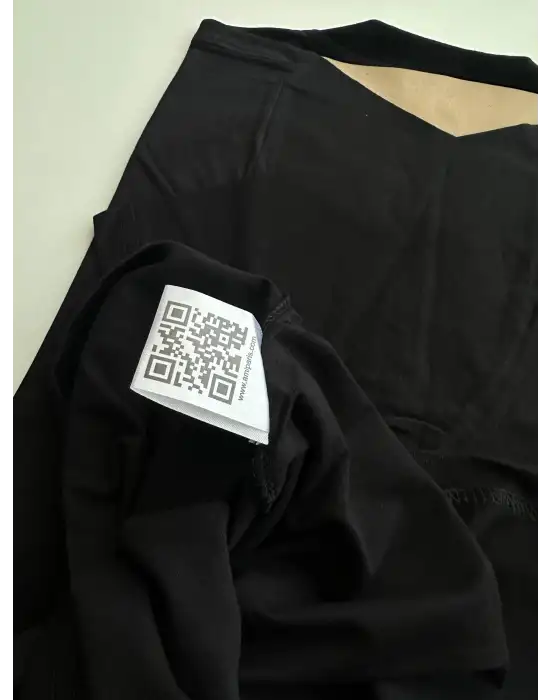 Kalp Nakış Orijinal Marka Oversize Pamuk Siyah Tshirt