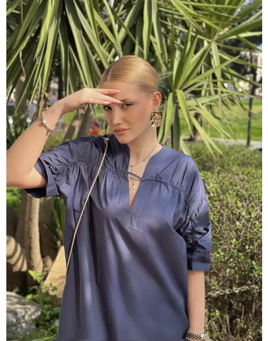 Laci Poplin Oversize Elbise