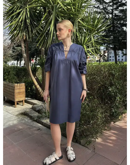 Laci Poplin Oversize Elbise