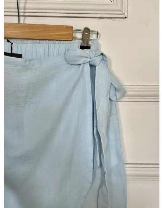 Lavina BebeMavi Müslin Bağlamalı Şort Etek