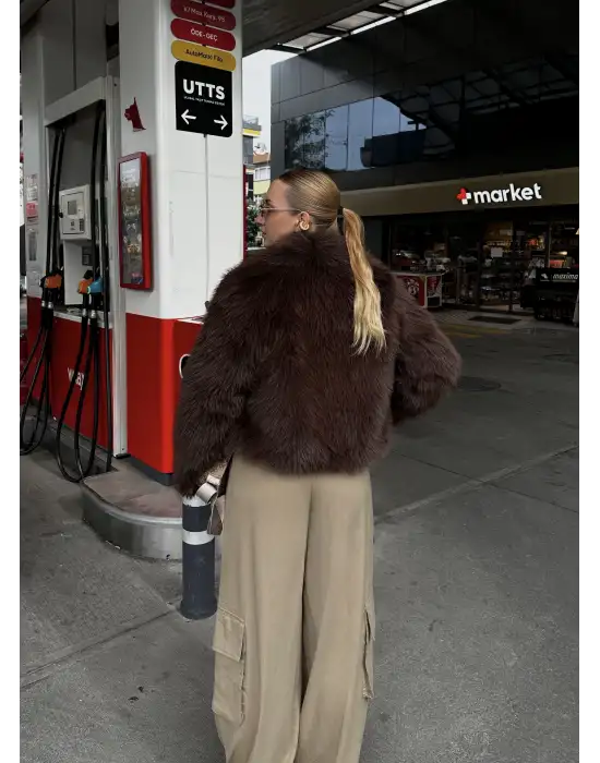 Lavinia Acı Kahve Premium Yumuş Kürk