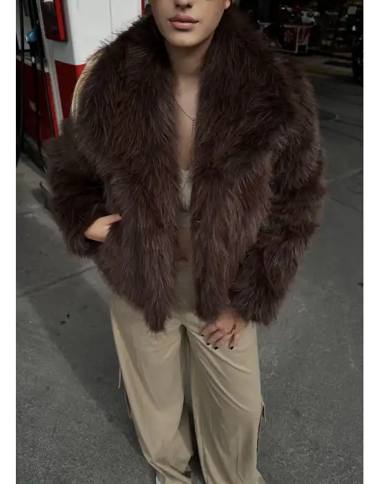 Lavinia Acı Kahve Premium Yumuş Kürk