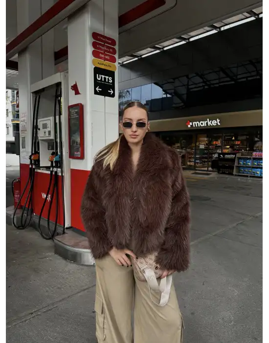 Lavinia Acı Kahve Premium Yumuş Kürk