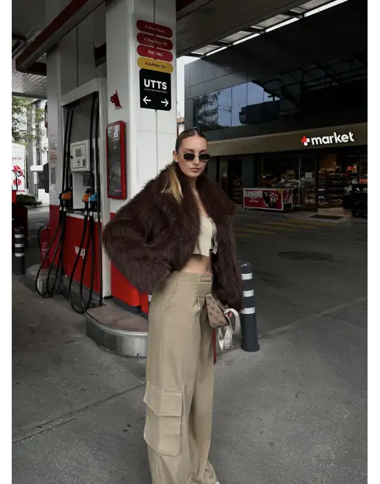 Lavinia Acı Kahve Premium Yumuş Kürk