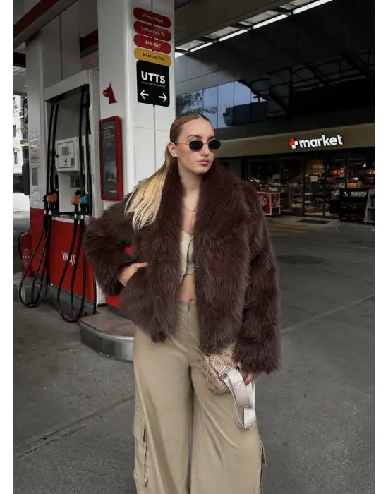 Lavinia Acı Kahve Premium Yumuş Kürk