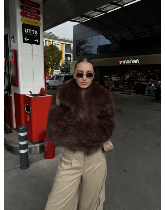 Lavinia Acı Kahve Premium Yumuş Kürk