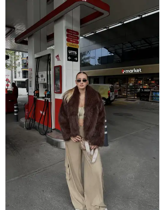 Lavinia Acı Kahve Premium Yumuş Kürk