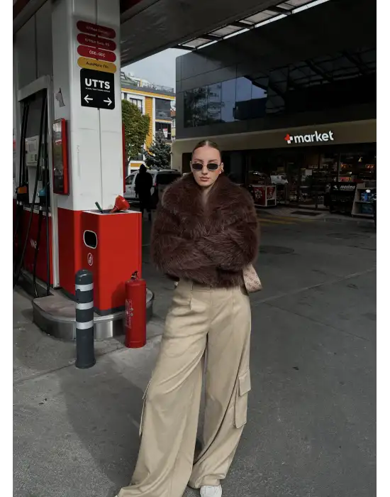 Lavinia Acı Kahve Premium Yumuş Kürk