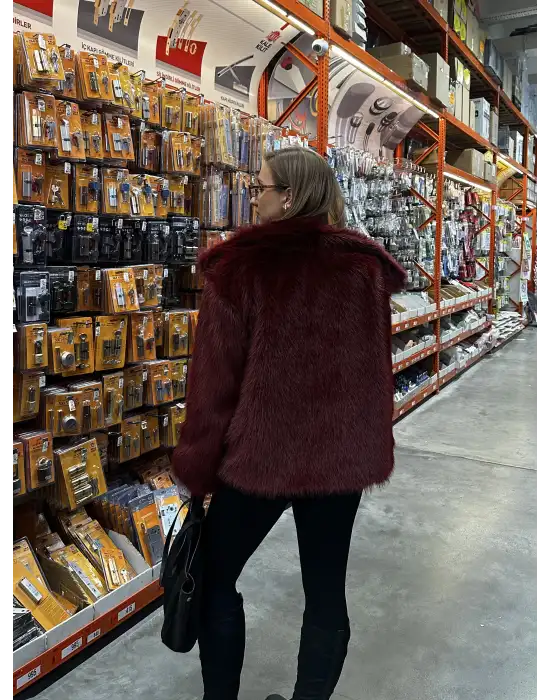 Lavinia Bordo Premium Yumuş Kürk