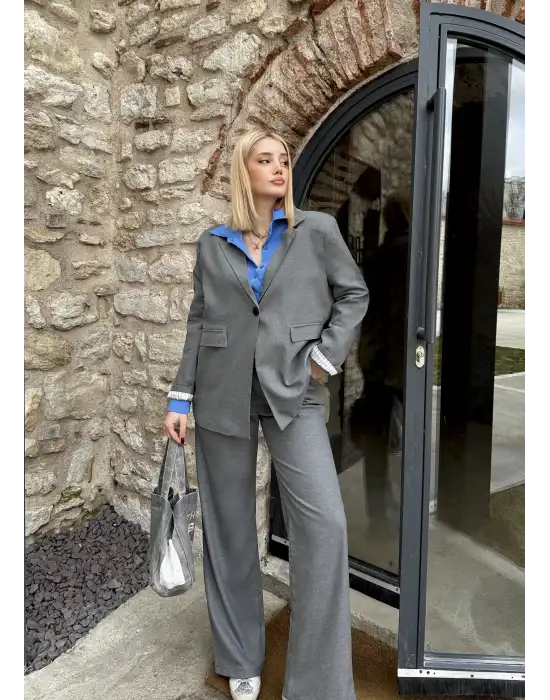 Maggie Füme Blazer Ceket/Pantolon Takım