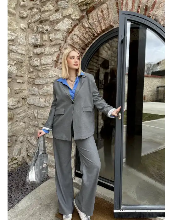 Maggie Füme Blazer Ceket/Pantolon Takım