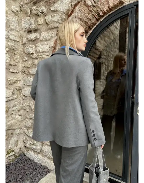 Maggie Füme Blazer Ceket/Pantolon Takım