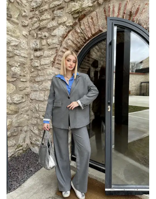 Maggie Füme Blazer Ceket/Pantolon Takım