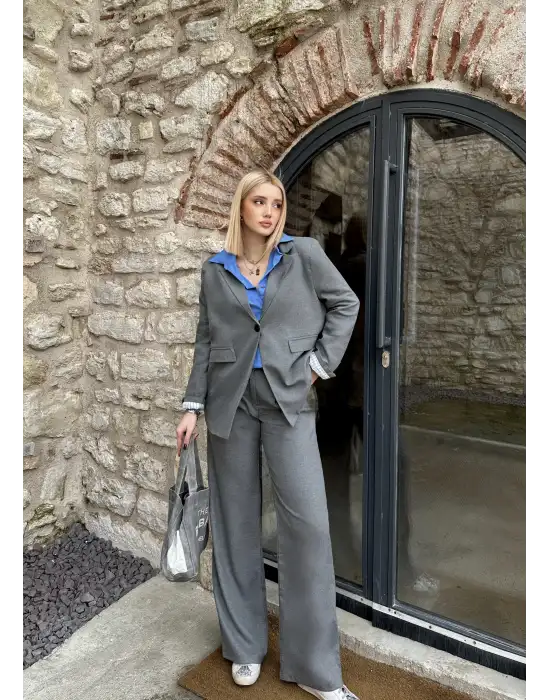 Maggie Füme Blazer Ceket/Pantolon Takım