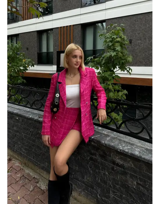 Marla Tüvit Ceket/Etek Takım