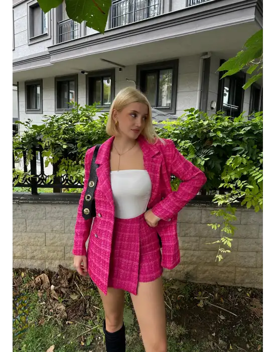 Marla Tüvit Ceket/Etek Takım