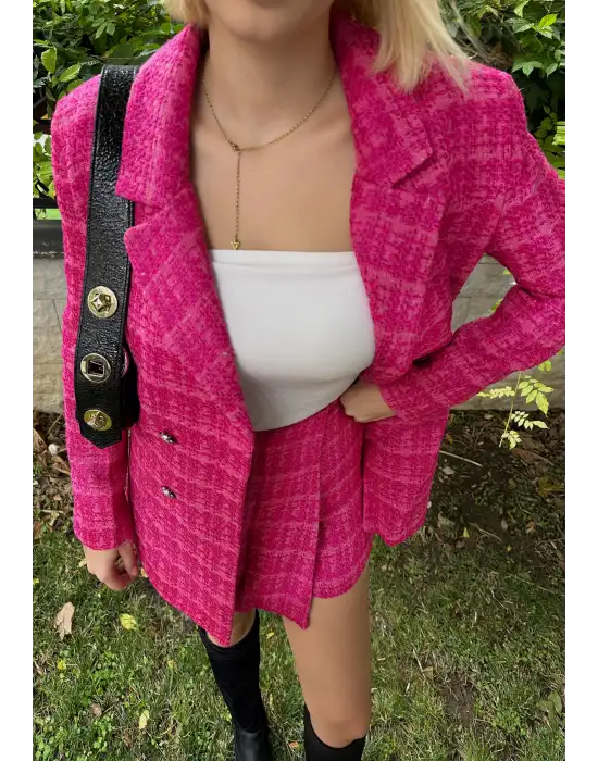 Marla Tüvit Ceket/Etek Takım