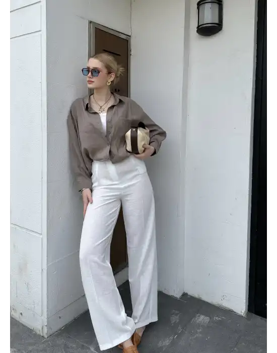 Massia Vizon Tensel Oversize Gömlek