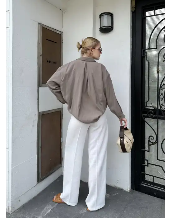 Massia Vizon Tensel Oversize Gömlek