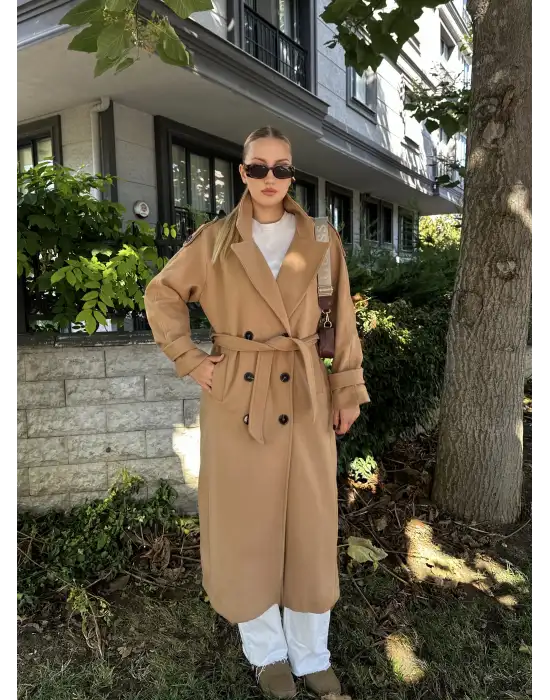 Mauro Taba Düğme Detaylı Premium Kaban