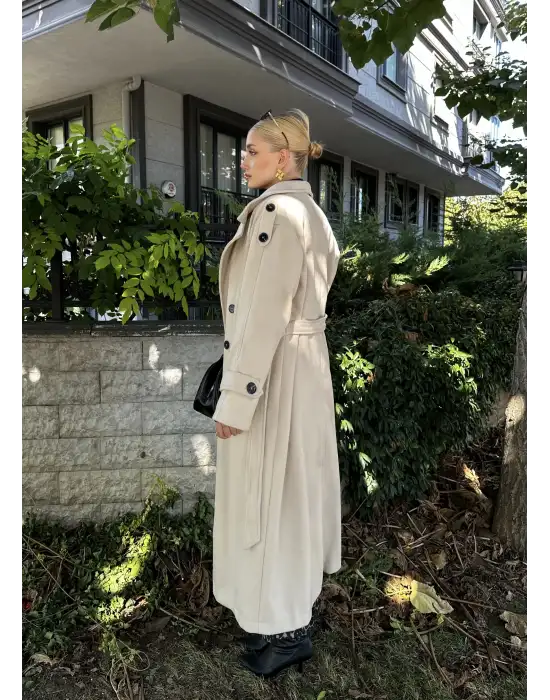 Mauro Taş Düğme Detaylı Premium Kaban