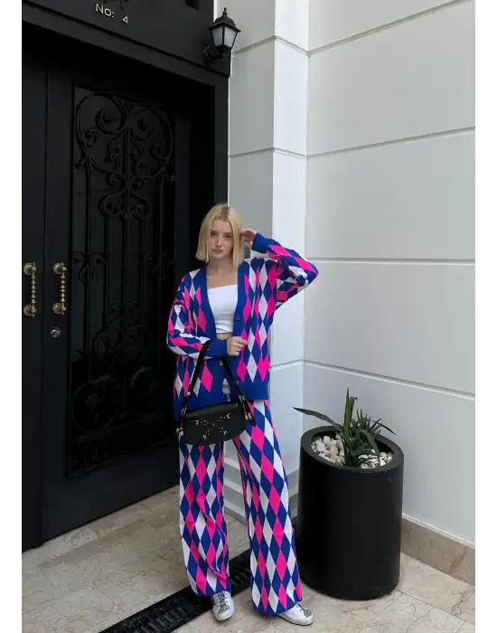 Montela Hırka/Pantolon İkili Lacivert Triko Takım