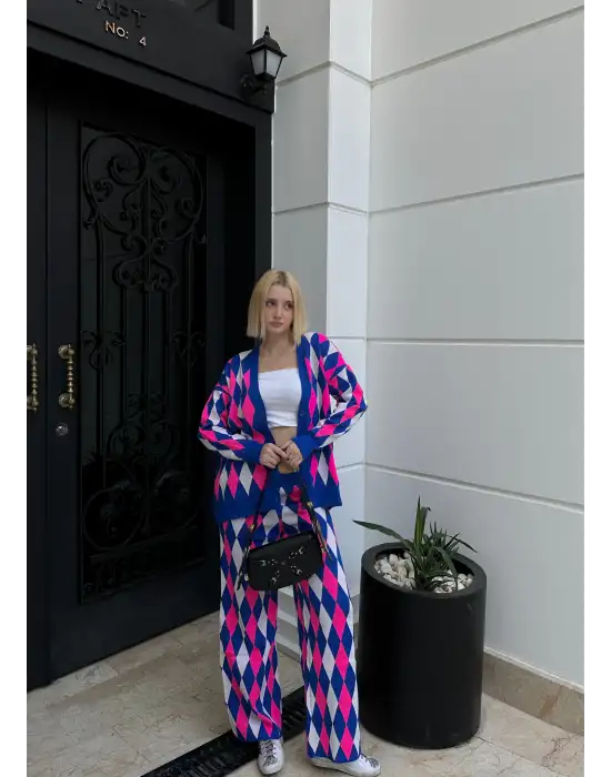 Montela Hırka/Pantolon İkili Lacivert Triko Takım