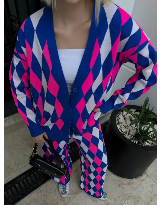 Montela Hırka/Pantolon İkili Lacivert Triko Takım