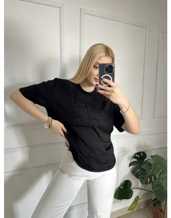 Nakışlı Oversize %100 Pamuk Orijinal Marka Tshirt