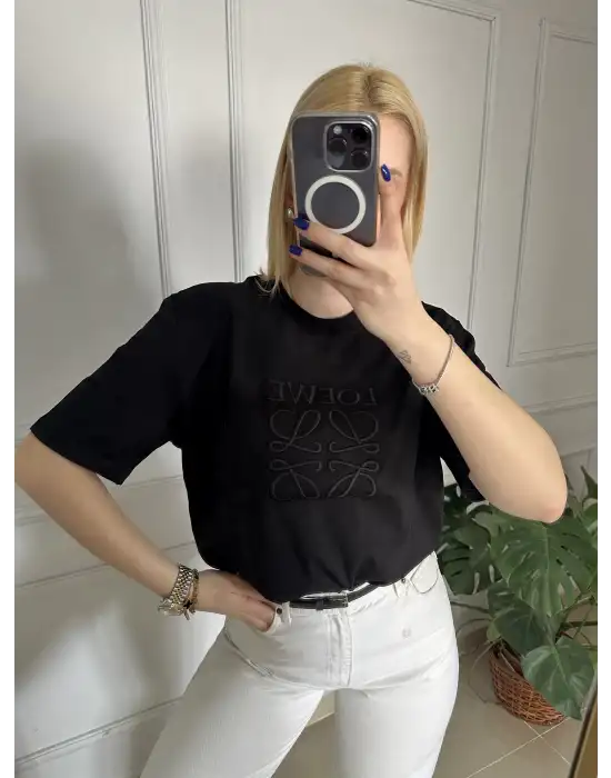 Nakışlı Oversize %100 Pamuk Orijinal Marka Tshirt