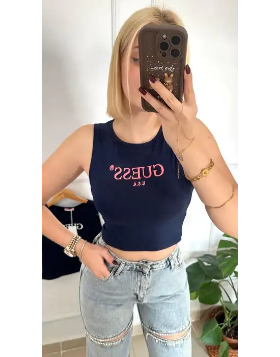 Orijinal Marka Etiketli %100 Pamuk Crop