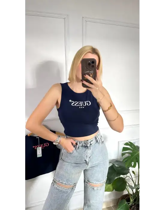 Orijinal Marka Etiketli %100 Pamuk Crop