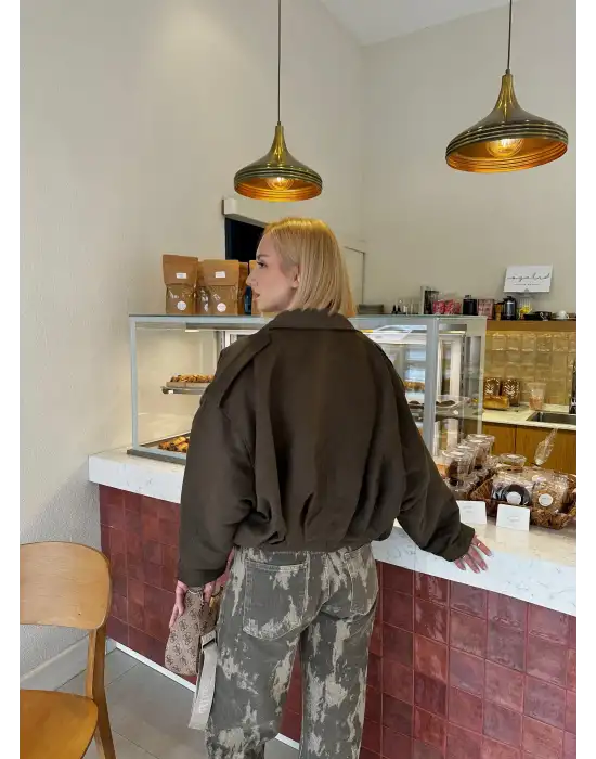 Rodney Haki Apoletli Süet Ceket