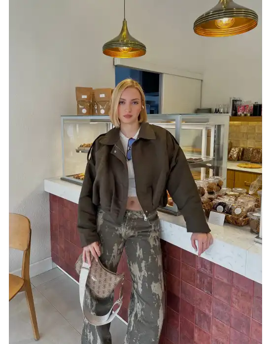 Rodney Haki Apoletli Süet Ceket