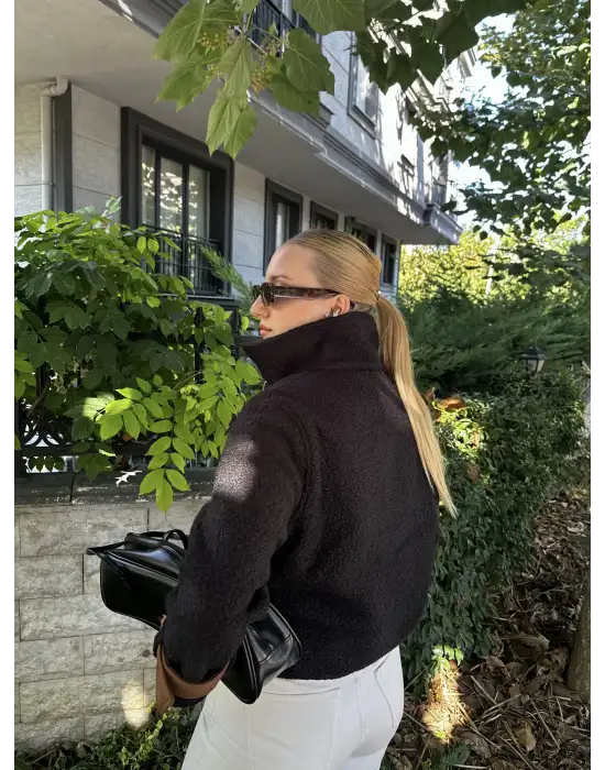 Rosa Buklet Fermuarlı Bomber Ceket