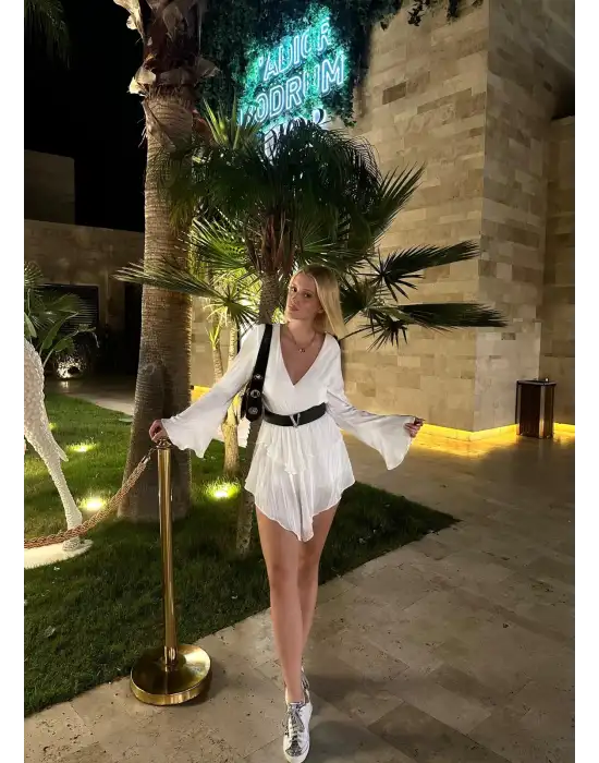 Valentia Tasarım Şortlu Kemerli Elbise