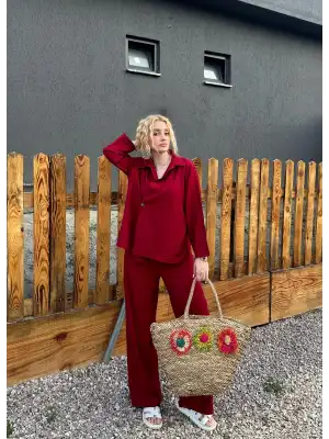 Avenza Bordo Düğmeli İkili Takım