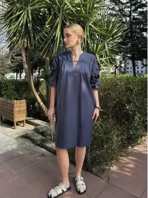 Laci Poplin Oversize Elbise