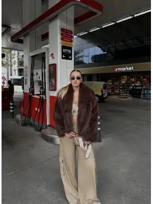 Lavinia Acı Kahve Premium Yumuş Kürk