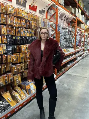 Lavinia Bordo Premium Yumuş Kürk