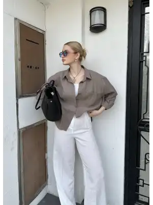 Massia Vizon Tensel Oversize Gömlek