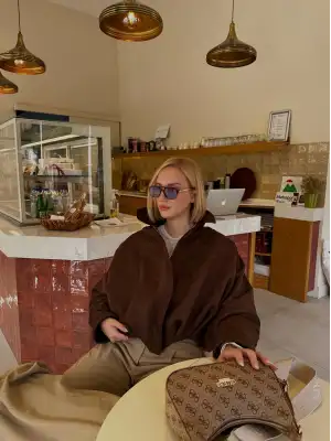 Rodney Kahve Apoletli Süet Ceket