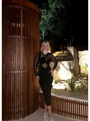 Swan Tül Göğüs Dekolte Elbise