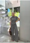 Boherna Gri Keten İkili Takım